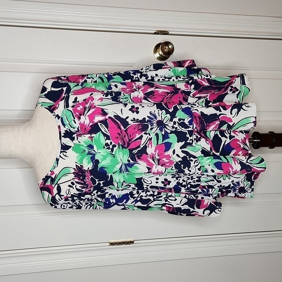 PAPPAGALLO Floral Ruffle Top Size M - Picture 1 of 12
